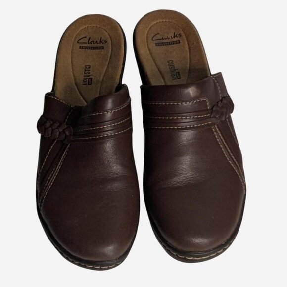 Clarks Women's Brown Clogs - Size 10 - Picture 2 of 5